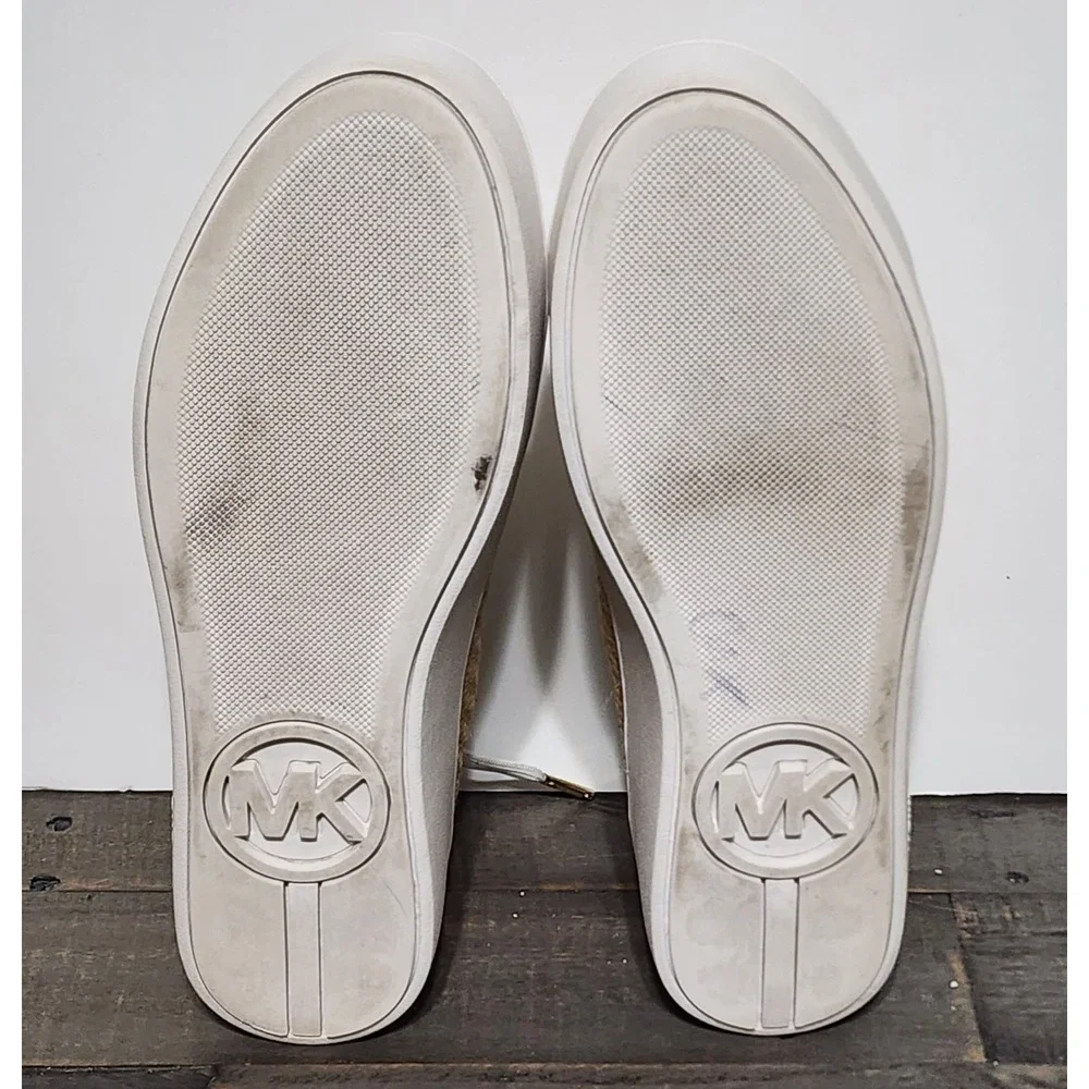Michael Kors Straw Woven Lace Up Fruit Patch Shoes Womens‎ 9.5 Poppy Platform